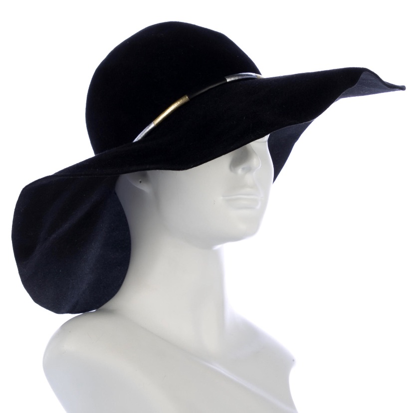 Wool Eugenia Kim Black Rabbit Fur Hat. Authentic!